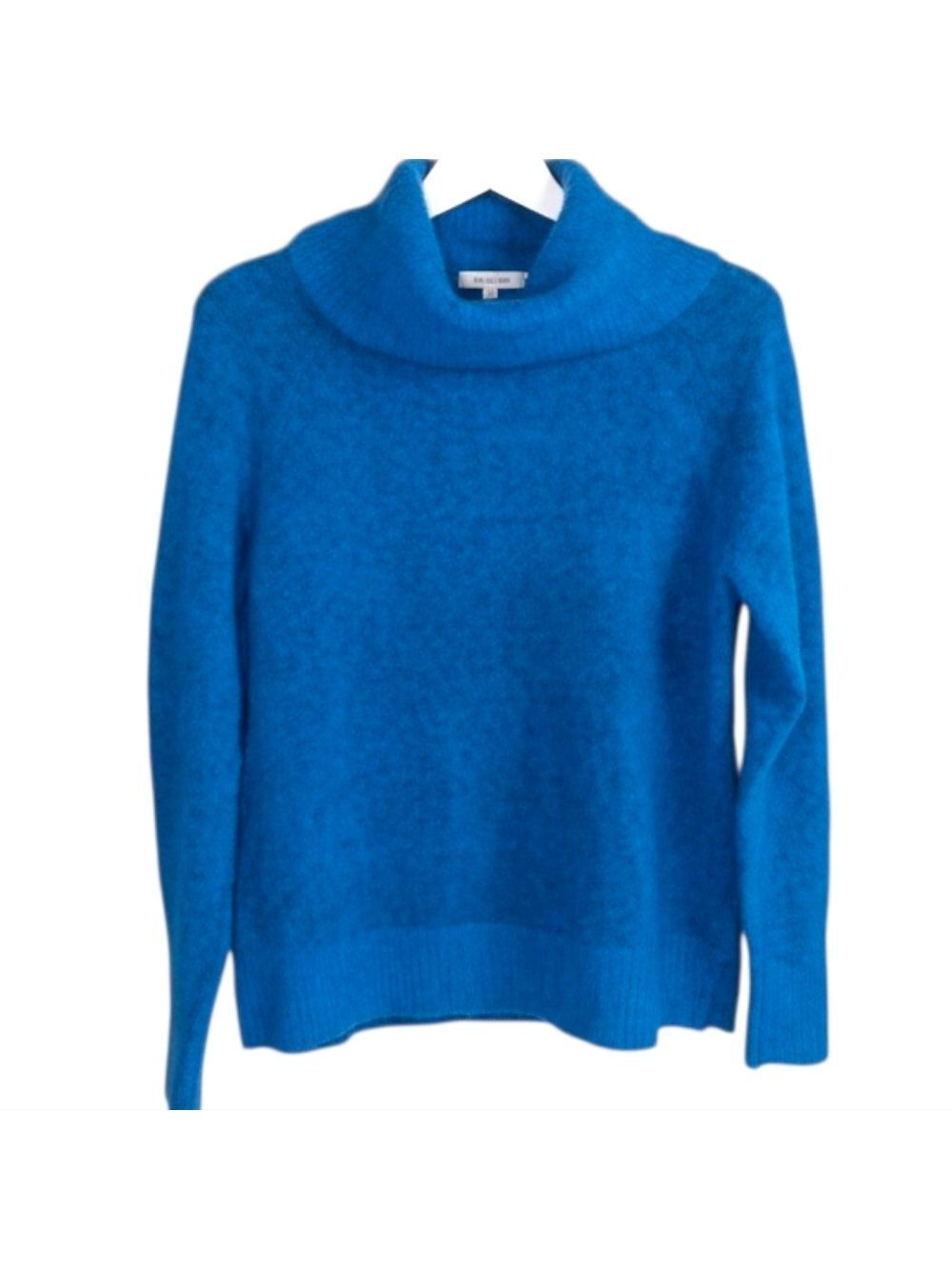 LOFT Teal Cowl Neck Sweater XS Blue Knit Business Casual Minimalist